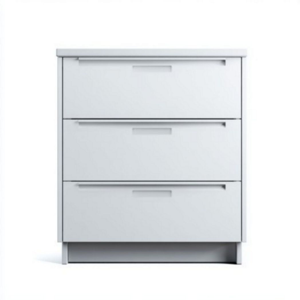 Ladeskast met drie lades voor de slaapkamer - kunststof - 80 x 45 x 80