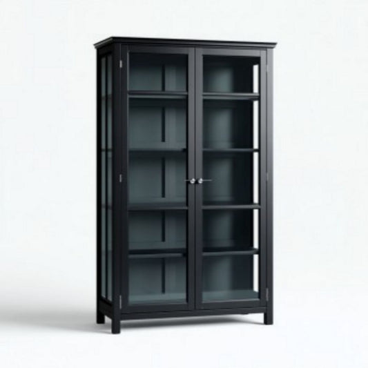 Kast van glas en hout voor opslag en presentatie - 80 x 40 x 180