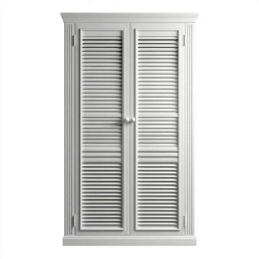 Witte kast met ventilatieroosters voor de badkamer - 70 x 40 x 150